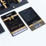 Подарунковий сертифікат у вигляді пластикової карти з логотипом номіналом 1000 грн